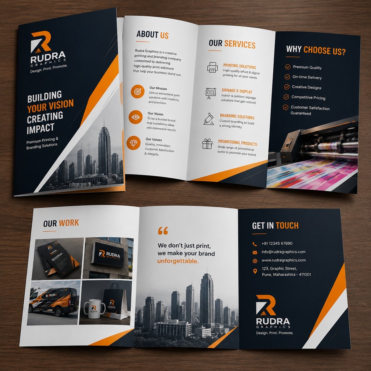 Brochure Printing — Rudra Graphics Pune